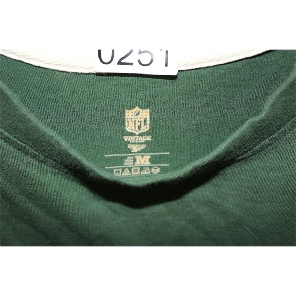 Reebok New York Jets T-Shirt Mens M Green NFL Vintage Long Sleeve Graphic - Picture 2 of 4